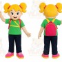 Backpack Girl Mascot Costume
