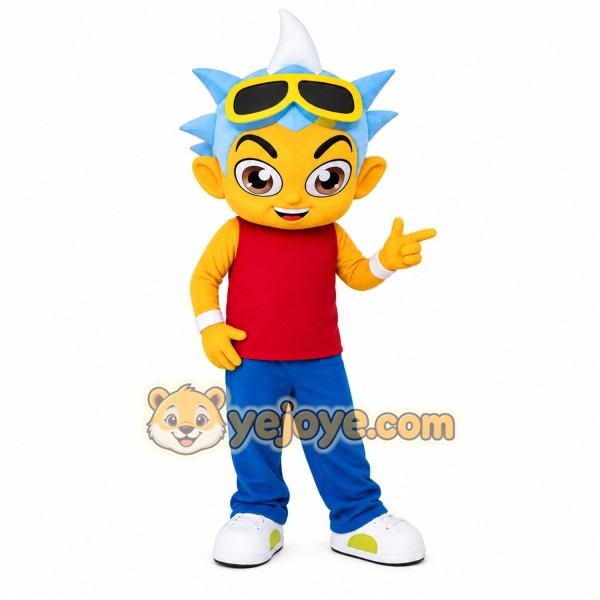 Spiky Hair Boy Mascot Costume