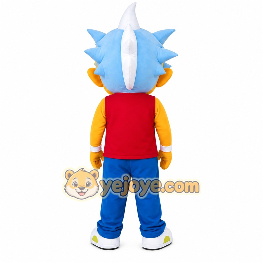 Spiky Hair Boy Mascot Costume Spiky Hair Boy Mascot Costume