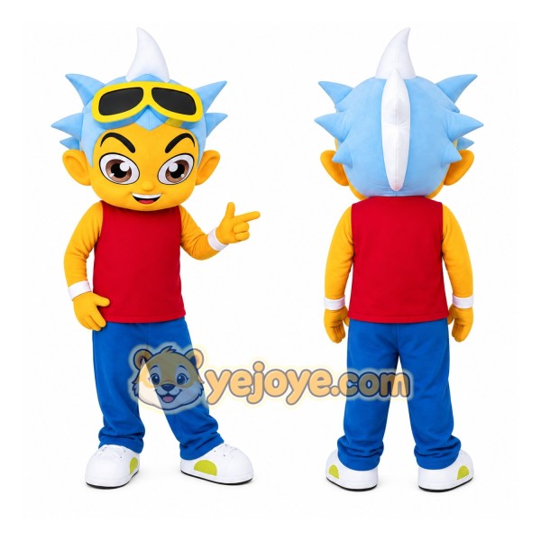 Spiky Hair Boy Mascot Costume