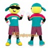 Sunglasses Boy Mascot Costume Sunglasses Boy Mascot Costume