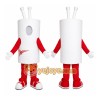 White Cylinder Mascot Costume White Cylinder Mascot Costume