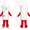 White Cylinder Mascot Costume