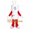 White Cylinder Mascot Costume White Cylinder Mascot Costume