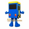 Blue Bus Mascot Costume Blue Bus Mascot Costume