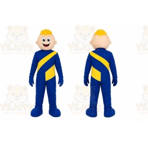 Blue Yellow Runner Mascot Costume
