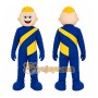 Blue Yellow Runner Mascot Costume