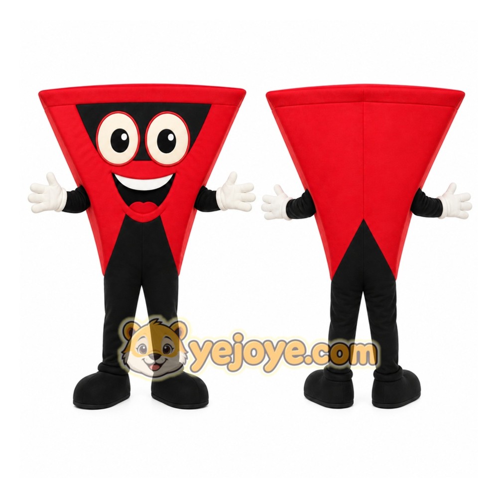 Red Triangle Mascot Costume Red Triangle Mascot Costume