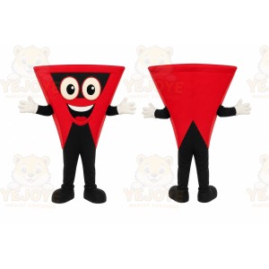 Red Triangle Mascot Costume