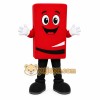 Red Rectangle Mascot Costume Red Rectangle Mascot Costume
