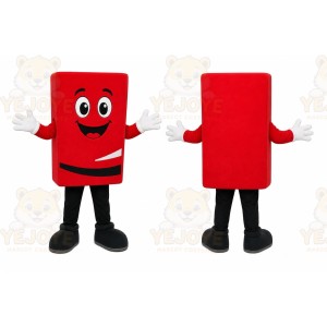 Red Rectangle Mascot Costume