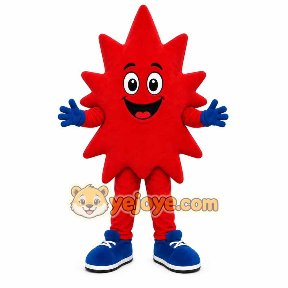 Red Maple Leaf Mascot Costume Red Maple Leaf Mascot Costume