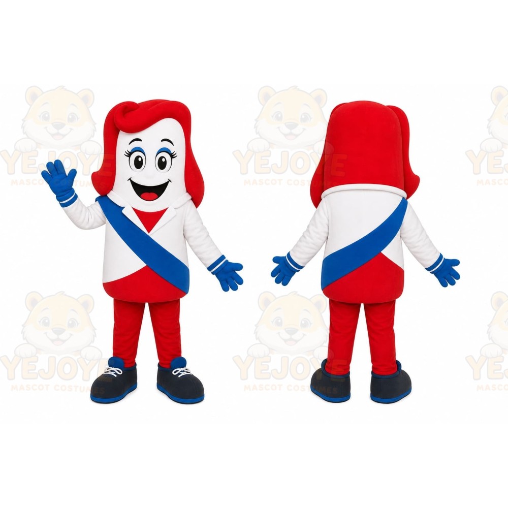Red White Candy Mascot Costume