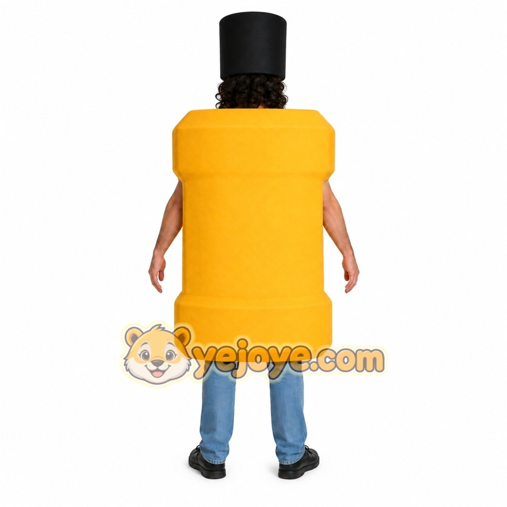 Yellow Bottle Mascot Costume Yellow Bottle Mascot Costume