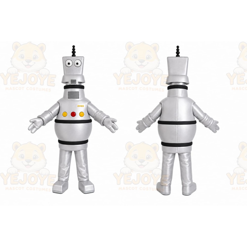 Silver Robot Mascot Costume