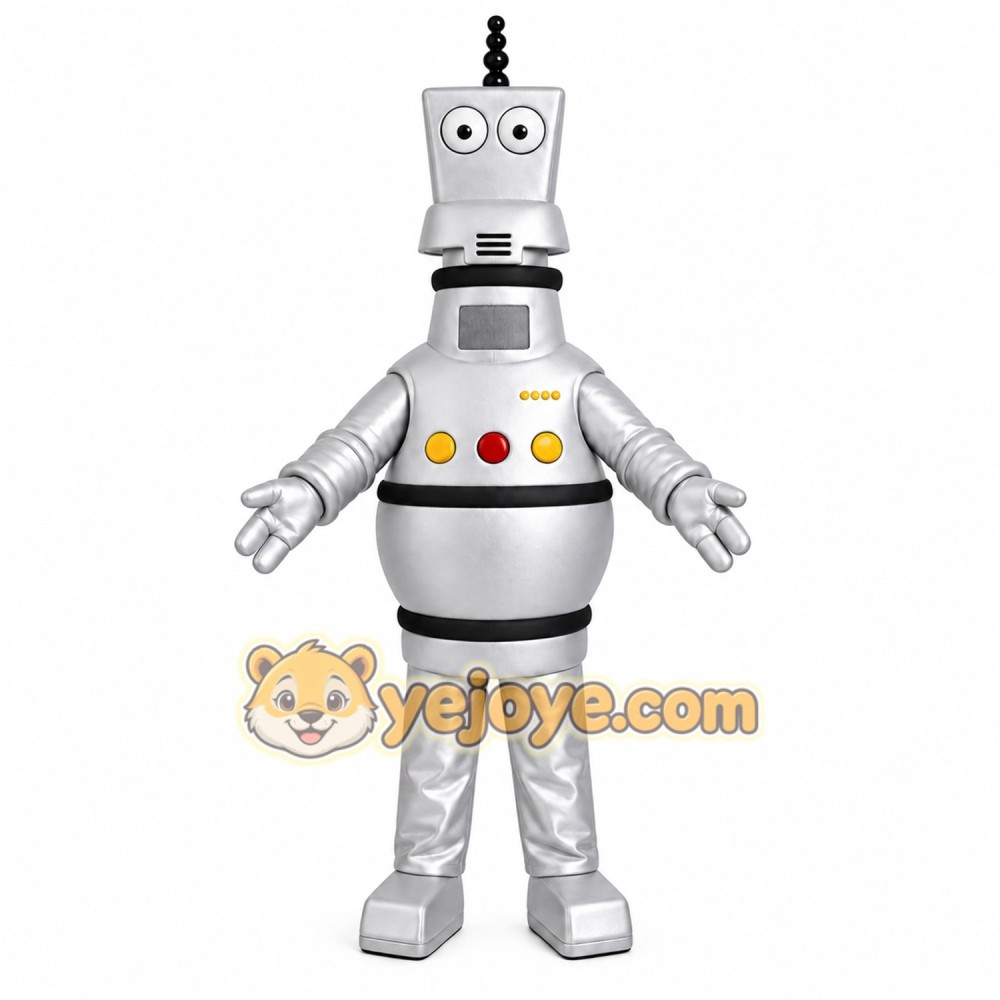 Silver Robot Mascot Costume