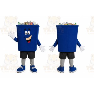Blue Bin Mascot Costume