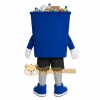 Blue Bin Mascot Costume Blue Bin Mascot Costume