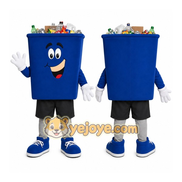 Blue Bin Mascot Costume