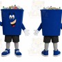 Blue Bin Mascot Costume