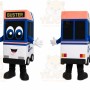 Blue Bus Mascot Costume