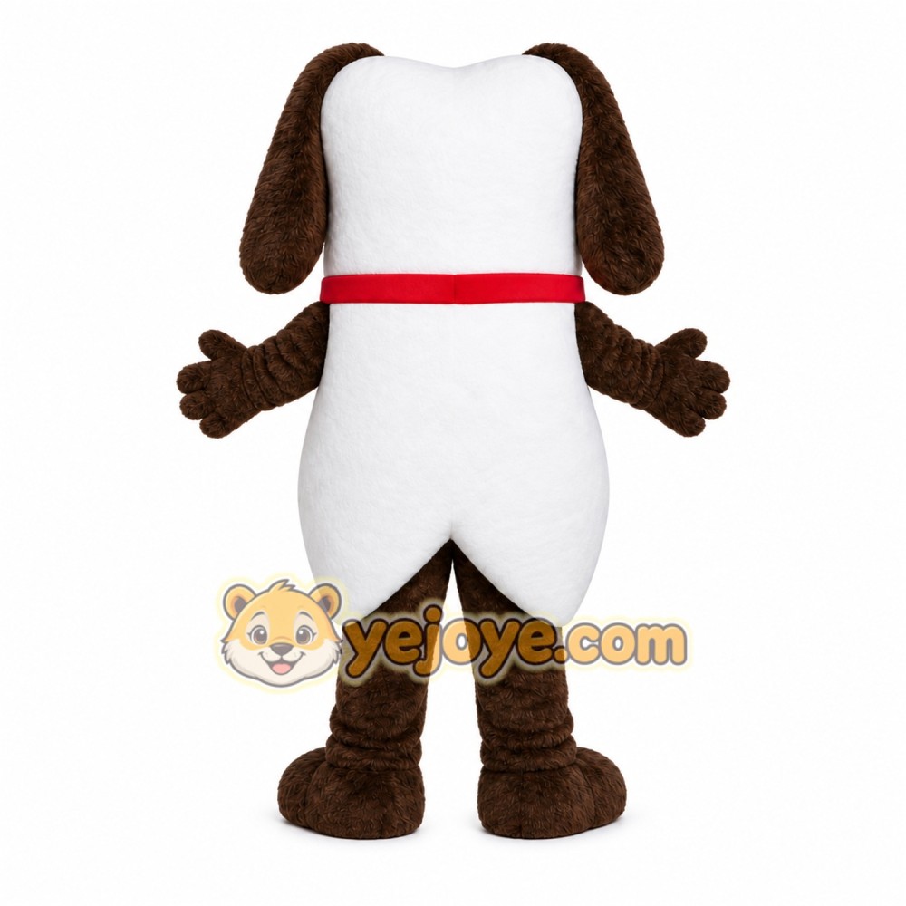 White Brown Puppy Mascot Costume White Brown Puppy Mascot Costume