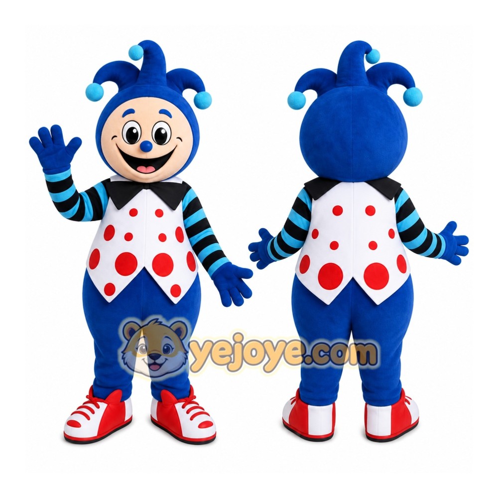 Spotted Clown Mascot Costume Spotted Clown Mascot Costume