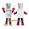 White Bottle Mascot Costume White Bottle Mascot Costume
