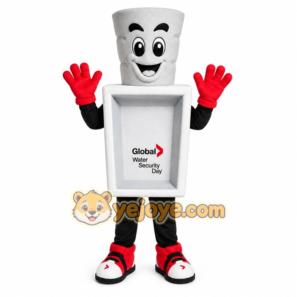 White Bottle Mascot Costume White Bottle Mascot Costume