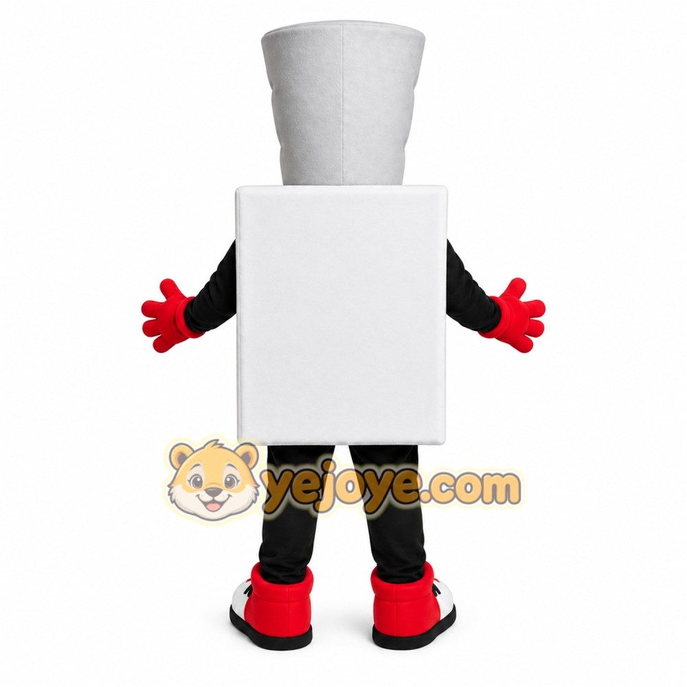 White Bottle Mascot Costume White Bottle Mascot Costume