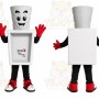 White Bottle Mascot Costume