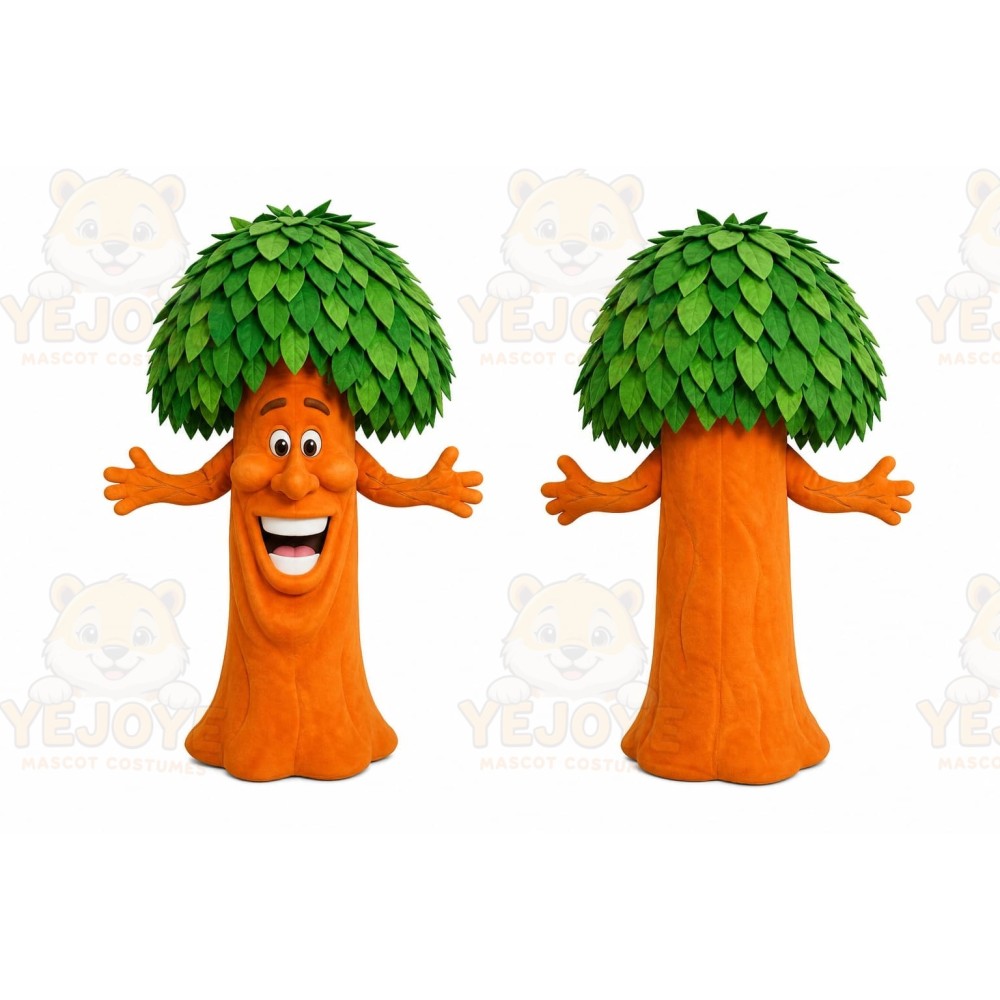 Smiling Tree Mascot Costume