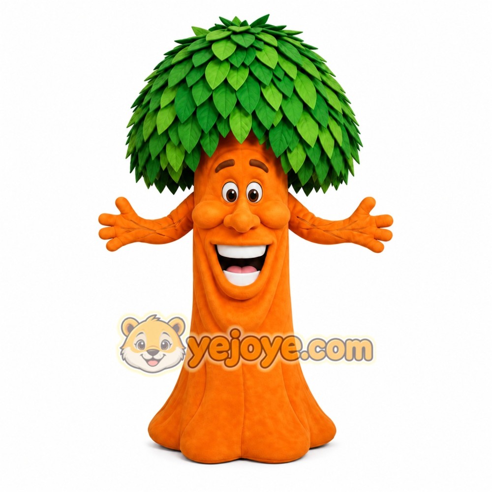 Smiling Tree Mascot Costume