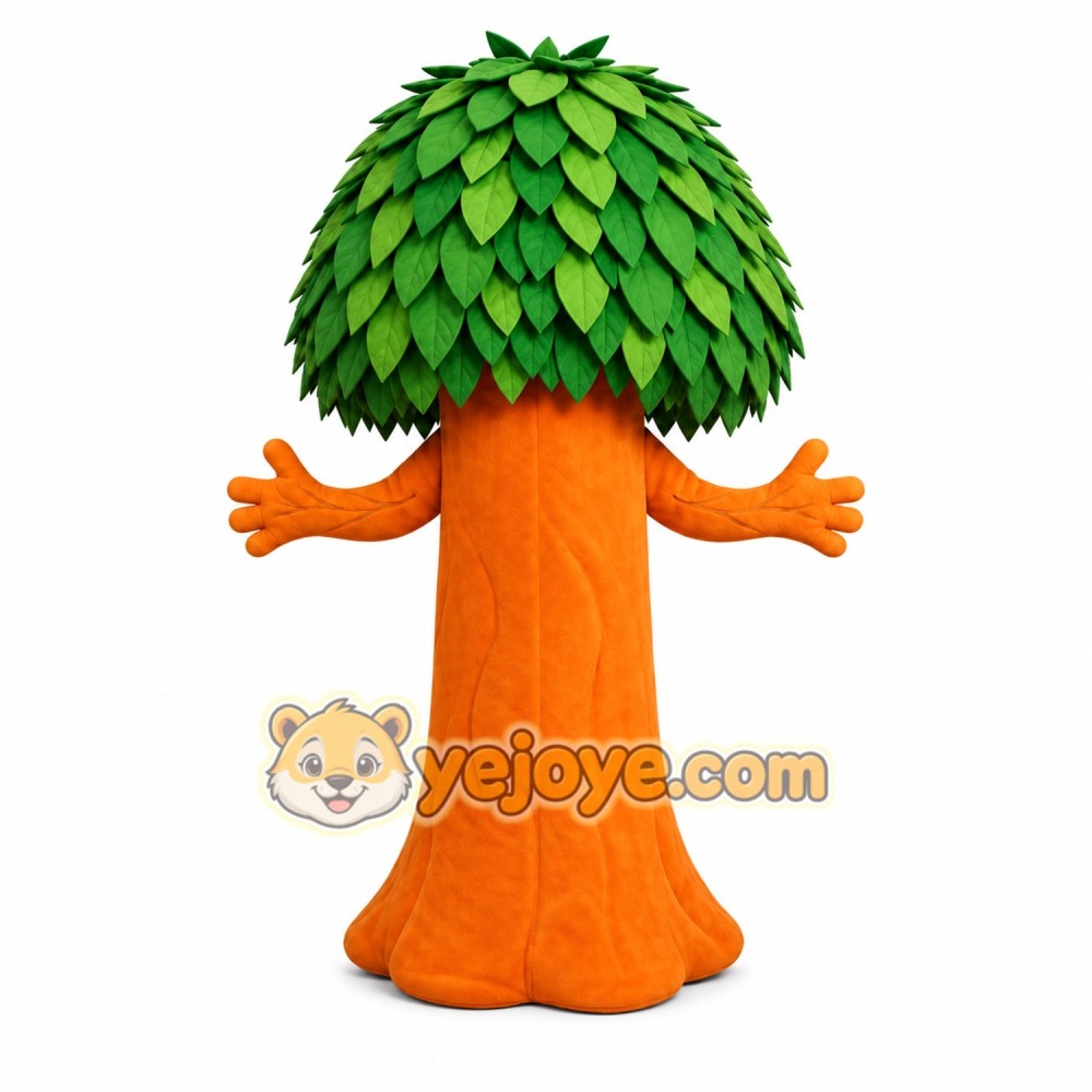 Smiling Tree Mascot Costume