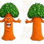 Smiling Tree Mascot Costume
