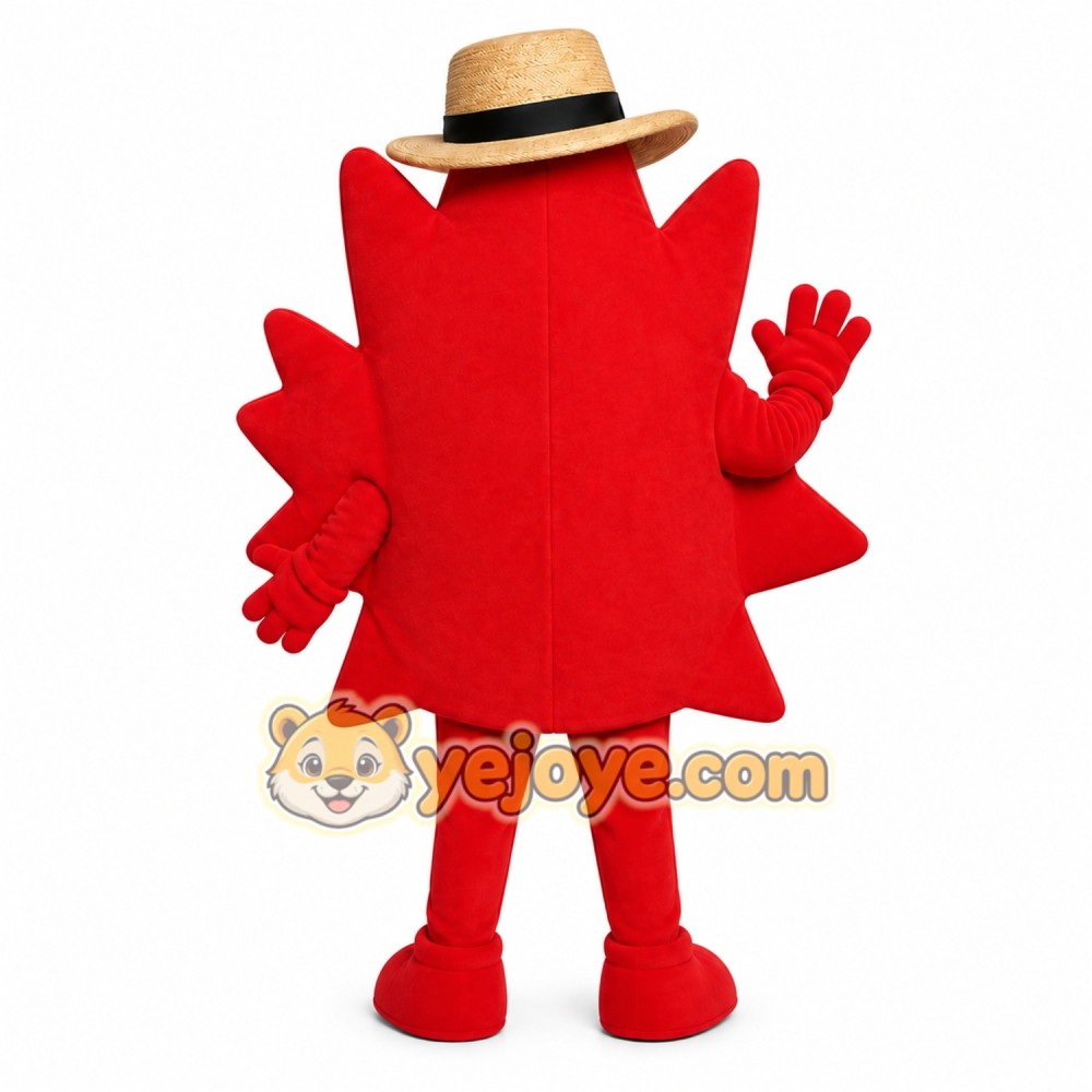 Maple Leaf Hat Mascot Costume Maple Leaf Hat Mascot Costume