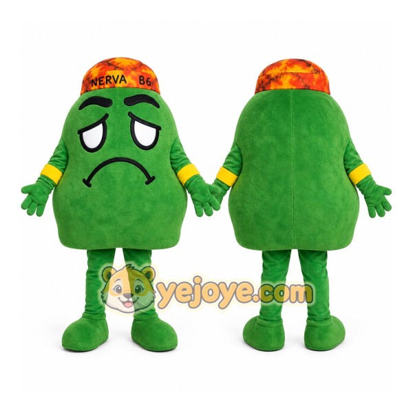 Green Avocado Mascot Costume