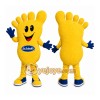 Yellow Foot sole Mascot Costume Yellow Foot sole Mascot Costume
