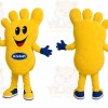 Yellow Foot sole Mascot Costume