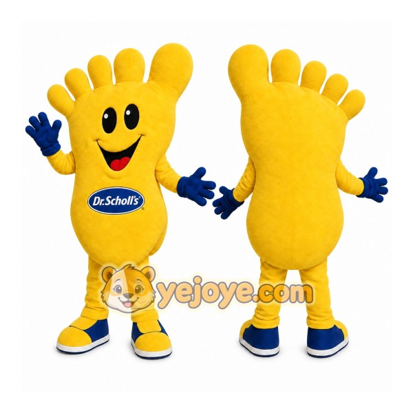 Yellow Foot sole Mascot Costume