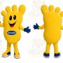 Yellow Foot sole Mascot Costume