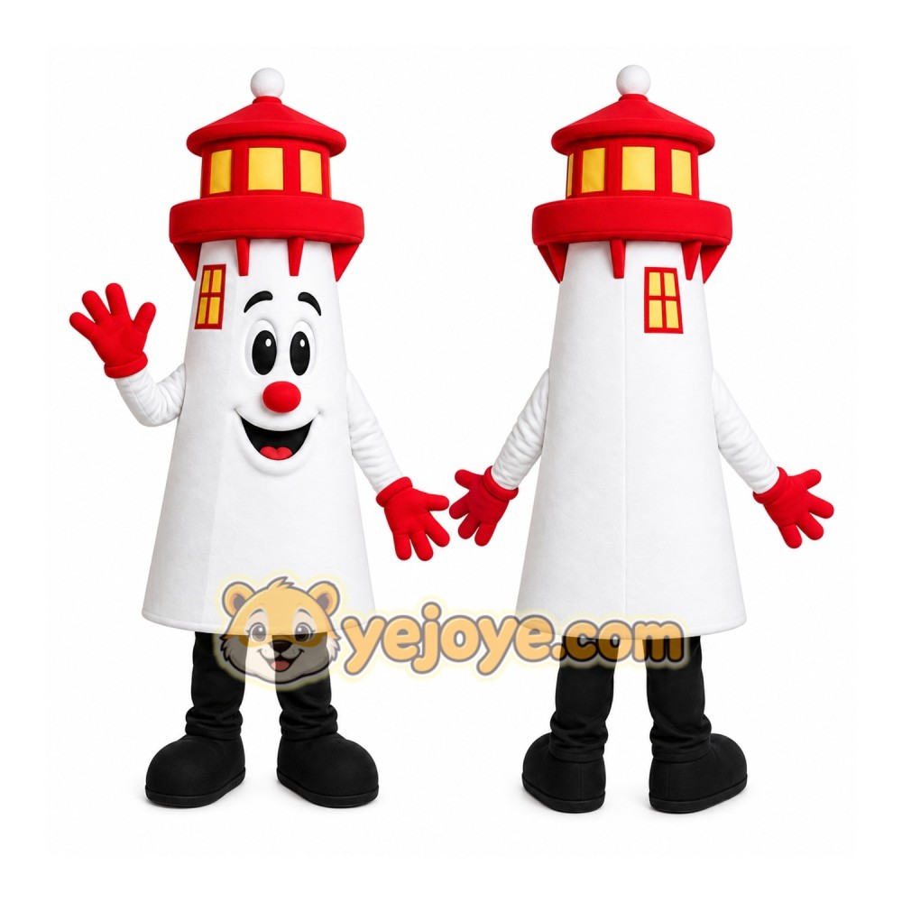 Lighthouse Mascot Costume Lighthouse Mascot Costume