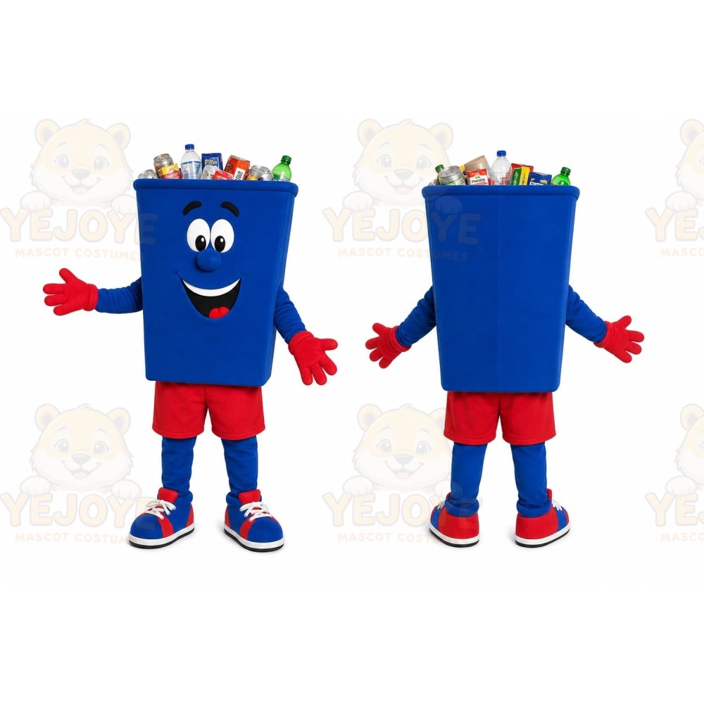 Blue Bin Mascot Costume