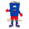 Blue Bin Mascot Costume Blue Bin Mascot Costume