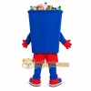 Blue Bin Mascot Costume Blue Bin Mascot Costume