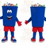Blue Bin Mascot Costume