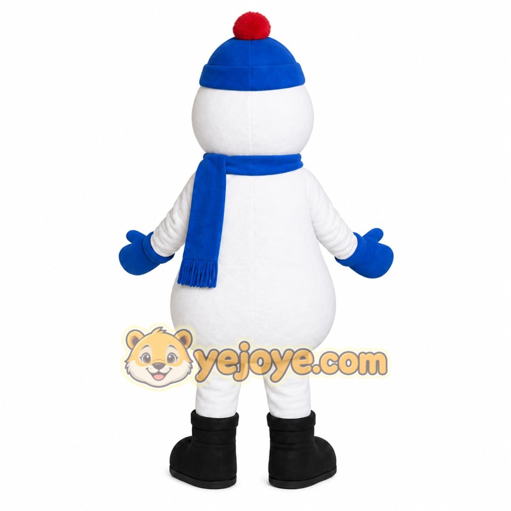 Blue Snowman Mascot Costume