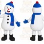 Blue Snowman Mascot Costume