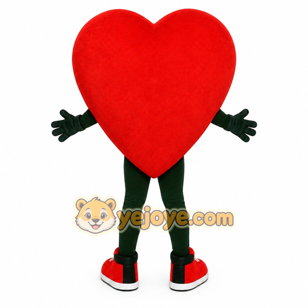 Red Heart Mascot Costume Red Heart Mascot Costume