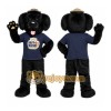 Black Dog Sports Mascot Costume Black Dog Sports Mascot Costume